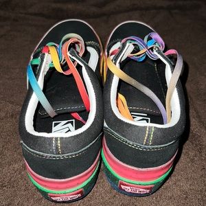 vans rainbow platform sneakers